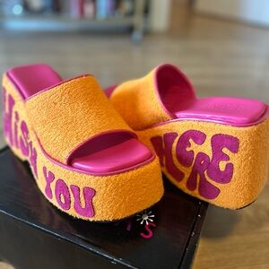 Platform mule clog sandals